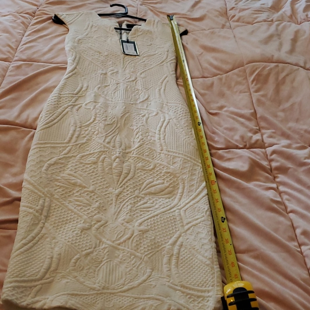 Ted Baker quilted white dress